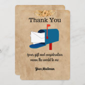 手紙ユニーク配送業者の郵便運送業者 サンキューカード (正面/裏面)
