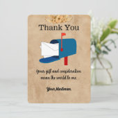 手紙ユニーク配送業者の郵便運送業者 サンキューカード (スタンド正面)