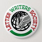 手紙ライター協会ボタン 缶バッジ (正面)