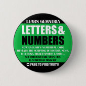 手紙及び数(本のプロモーションボタン) 缶バッジ (正面)