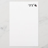 手紙等を書くためのバドミントンの文房具の紙 便箋 (正面)