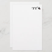 手紙等を書くためのバドミントンの文房具の紙 便箋 (正面/裏面)