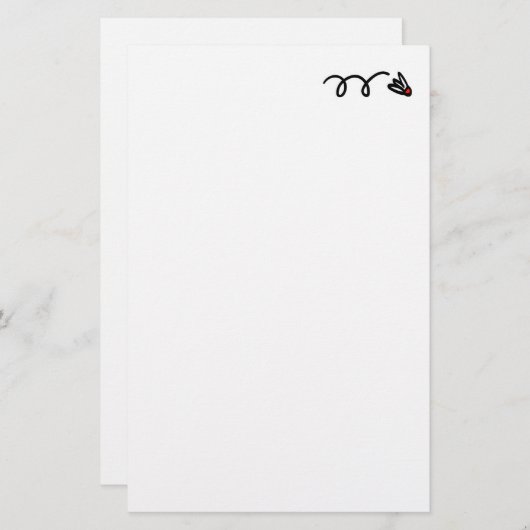 手紙等を書くためのバドミントンの文房具の紙 便箋 (正面/裏面)