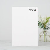 手紙等を書くためのバドミントンの文房具の紙 便箋 (スタンド正面)