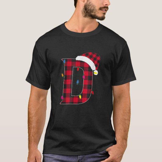 手紙素晴らしMイニシャル名水牛プレイドキリスト Tシャツ (正面)