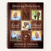 手紙素朴天国パパカスタム5写真の悲しみ ノートブック (正面)