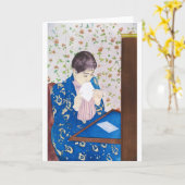 「手紙」, メアリー・カサット カード (黄色い花)