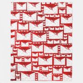 手紙，赤，白，ハート，贈り物，愛， i +愛+ フリースブランケット (正面)