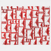 手紙，赤，白，ハート，贈り物，愛， i +愛+ フリースブランケット (正面(横))