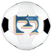 手紙「E」の刺繍が入エレガントった サッカーボール (回転)