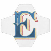 手紙「E」の刺繍が入エレガントった サッカーボール (フラット)