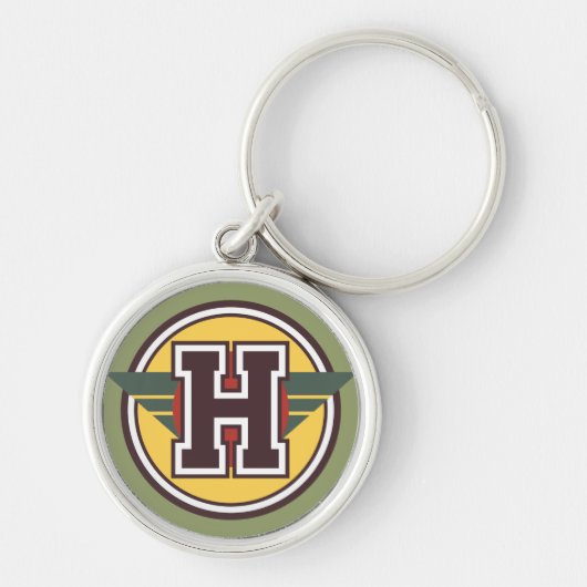 手紙"H"のイニシャル キーホルダー (正面)