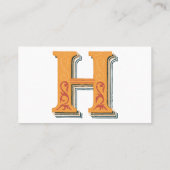 手紙「H」刺繍エレガント入 名刺 (裏面)