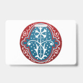 手紙「O」刺繍エレガント入 バッジ (裏面)