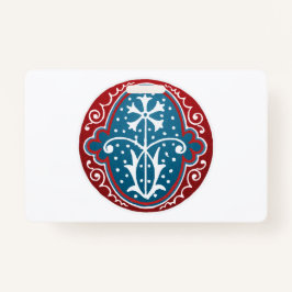 手紙「O」刺繍エレガント入 バッジ