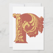 手紙「P」刺繍エレガント入 招待状 (裏面)