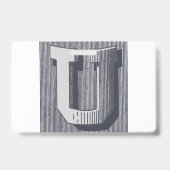 手紙「U」刺繍エレガント入 バッジ (Back)