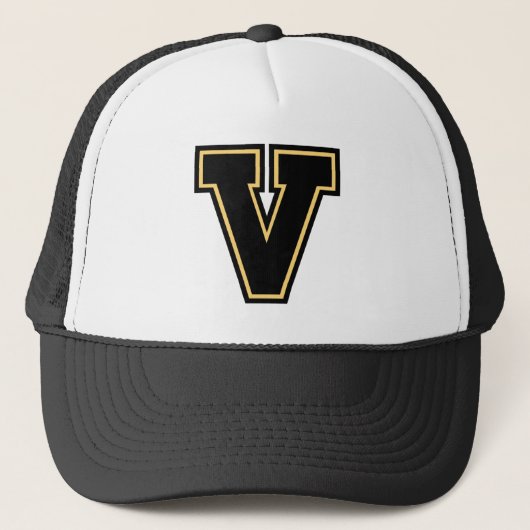 手紙"V"モノグラムTrucker Hat キャップ (正面)