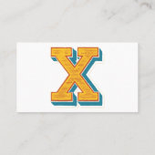 手紙「X」刺繍エレガント入 名刺 (裏面)