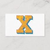 手紙「X」刺繍エレガント入 名刺 (正面)