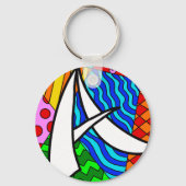 手紙Aのカラフル キーホルダー (裏面)