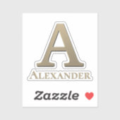 手紙Aモノグラムイニシャル シール (シート)