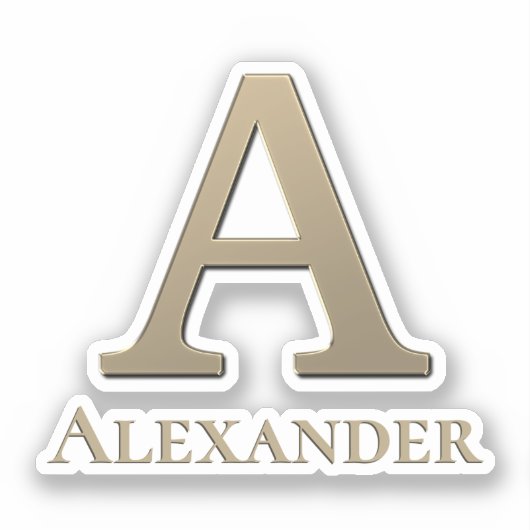 手紙Aモノグラムイニシャル シール (正面)