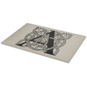 手紙Aヴィンテージケルト結び目模様モノグラム カッティングボード (角)