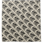 手紙Aヴィンテージケルト結び目模様モノグラム シャワーカーテン (正面)