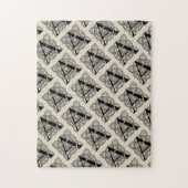 手紙Aヴィンテージケルト結び目模様モノグラム ジグソーパズル (縦)