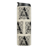 手紙Aヴィンテージケルト結び目模様モノグラム タンブラー (回転右)