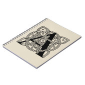 手紙Aヴィンテージケルト結び目模様モノグラム ノートブック (左側)