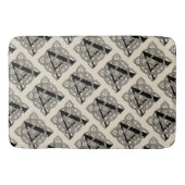 手紙Aヴィンテージケルト結び目模様モノグラム バスマット (正面)