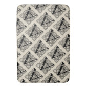 手紙Aヴィンテージケルト結び目模様モノグラム バスマット (正面縦)