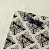 手紙Aヴィンテージケルト結び目模様モノグラム ビーチタオル (インサイチュ)