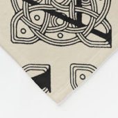 手紙Aヴィンテージケルト結び目模様モノグラム フリースブランケット (角)