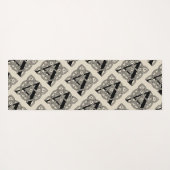 手紙Aヴィンテージケルト結び目模様モノグラム ヨガマット (裏面(横))