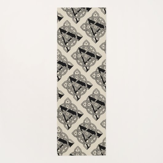 手紙Aヴィンテージケルト結び目模様モノグラム ヨガマット (裏面)