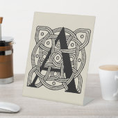 手紙Aヴィンテージケルト結び目模様モノグラム 台座サイン (インサイチュ)