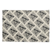 手紙Aヴィンテージケルト結び目模様モノグラム 枕カバー (裏面)