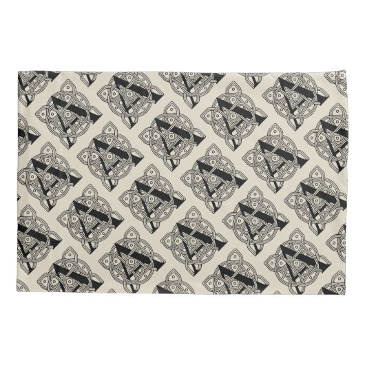 手紙Aヴィンテージケルト結び目模様モノグラム 枕カバー (裏面)