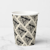 手紙Aヴィンテージケルト結び目模様モノグラム 紙コップ (裏面)