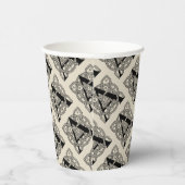 手紙Aヴィンテージケルト結び目模様モノグラム 紙コップ (右)