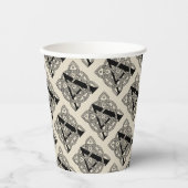手紙Aヴィンテージケルト結び目模様モノグラム 紙コップ (正面)