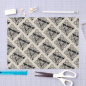 手紙Aヴィンテージケルト結び目模様モノグラム 薄葉紙 (クラフト)