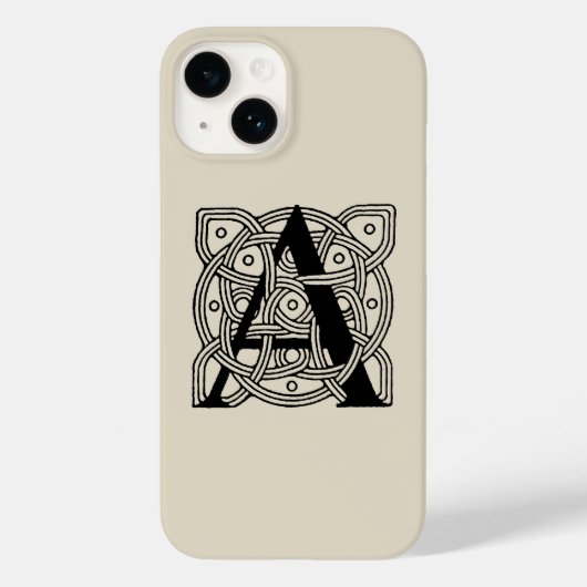 手紙Aヴィンテージケルト結び目模様モノグラム Case-Mate iPhoneケース (裏面)