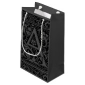 手紙A中世モノグラムアールヌーボー スモールペーパーバッグ (裏面アングル)