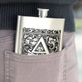 手紙A中世モノグラムアールヌーボー フラスク (インサイチュ)