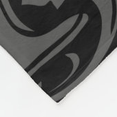 手紙A中世モノグラムアールヌーボー フリースブランケット (角)