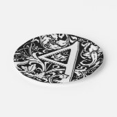 手紙A中世モノグラムアールヌーボー ペーパープレート (アングル)